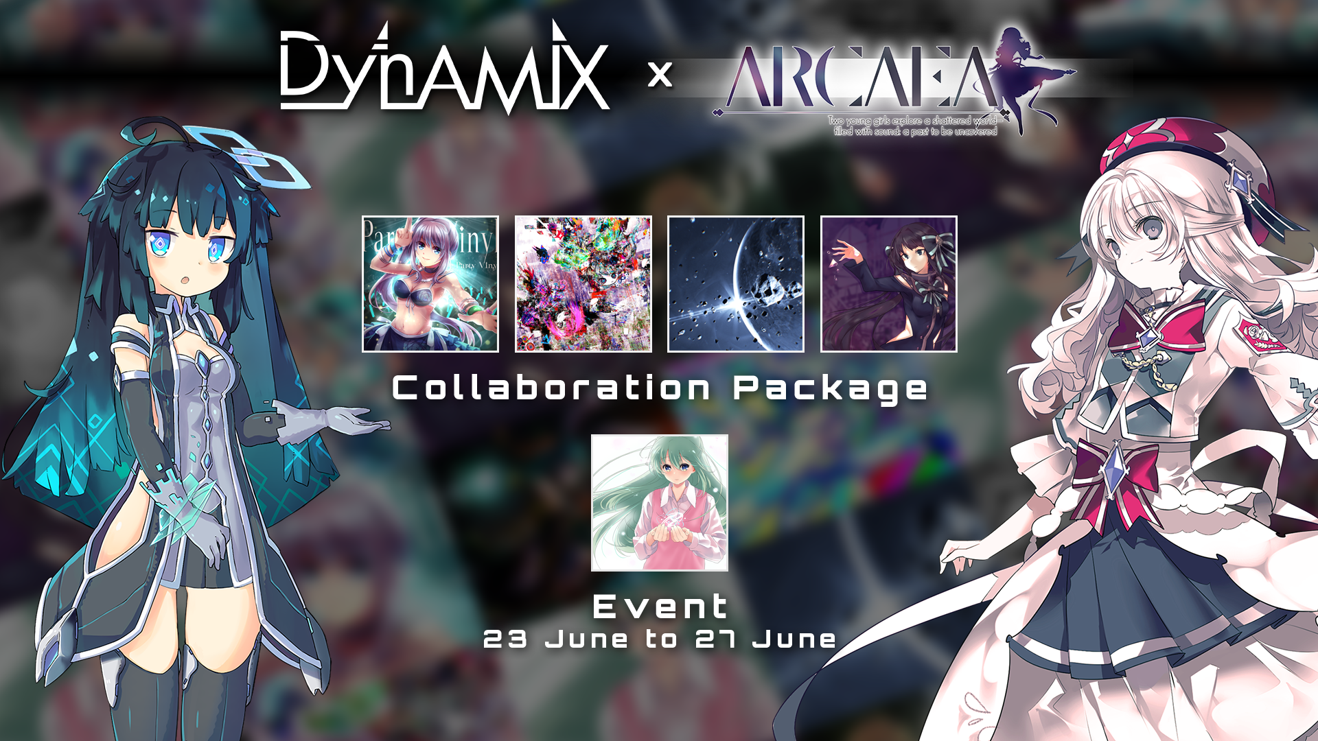 6月より開始のコラボ企画にて、@arcaea_jp収録の5曲が@c4c4cat にやってきます！ #Dynamix #arcaea